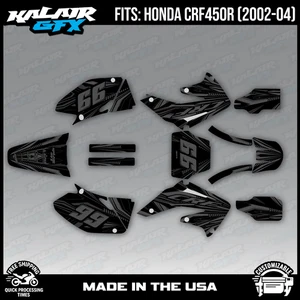 Kit de gráficos para Honda CRF450R (2002-2004) serie Prime - humo - Imagen 1 de 4
