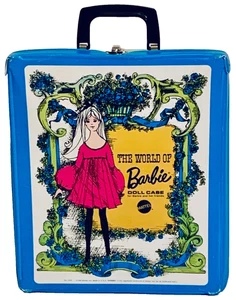 Vintage Mattel 1968 The World of Barbie Green/Blue/White Fashion Doll Case #1002 - Picture 1 of 24