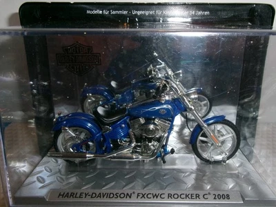 Harley Davidson  FXCWC ROCKER C BLAU 2008  Topmodell  1:24 Altaya - Bild 1 von 2