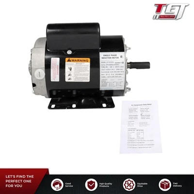 Compresor de motor eléctrico 3 HP 3450 RPM SPL trabajo 56HZ marco 1 fase 115/230V nuevo Foto 1 de 4