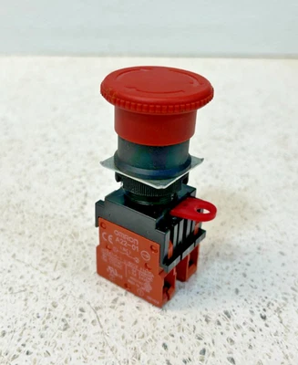 Omron A22-01 botón rojo pulsador/giro Foto 1 de 3