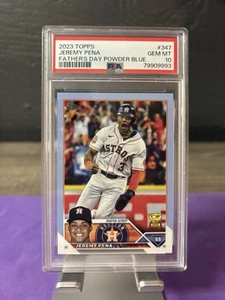 2023 Topps Series 2 #347 Jeremy Pena RC Cup Father’s Day Blue Astros /50 PSA 10 - Bild 1 von 2