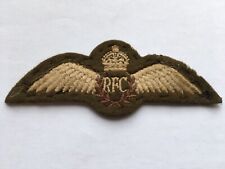 CWW1 VINTAGE ORIGINAL R.F.C.ROYAL FLYING CORPS CLOTH UNIFORM BADGE