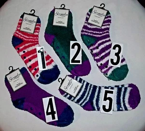 One Pair Womens Super Soft Fleecy Non-Slip Ankle Slipper Socks One Size (M) NWT - Picture 1 of 2