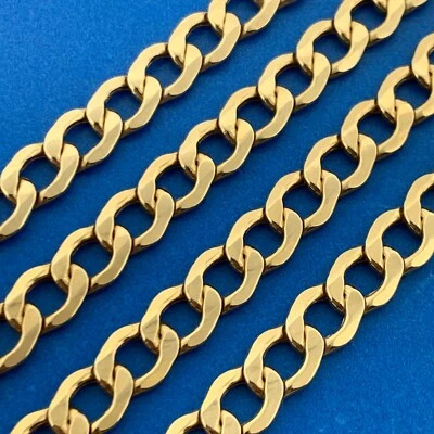 Italian Designer RL 10k Yellow Gold Cuban Curb Link 22" Chain Necklace - Image 1 of 4