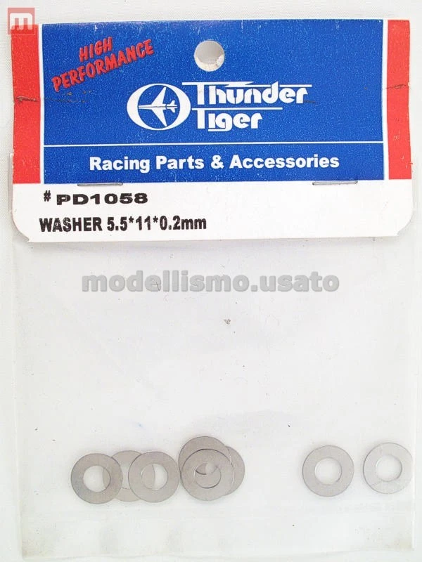 Thunder Tiger PD1058 Washer 5.5x11x0.2mm (10) Washer Modeling - Image 1 of 1