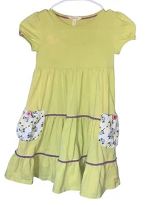 Matilda Jane Matinee Dress Girls 6 Make Believe Twirl Ruffle Tiered Green Long - Picture 1 of 6
