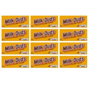 12x MILK DUDS Chocolate and Caramel Theatre Candy 5 oz - Picture 1 of 5