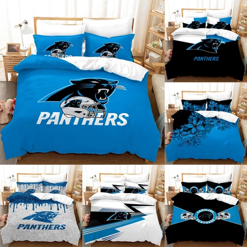 Carolina Panthers 3 Piece Duvet Cover Set Pillowcase Cotton Blend Bedding Set Cover