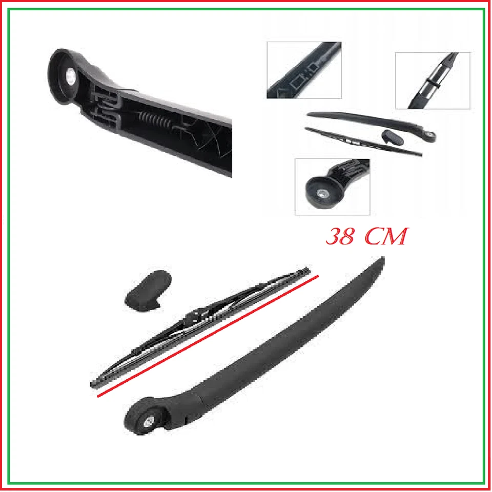 Bras d'essuie-glace arrière complet pour Porsche Cayenne 2007- 380 mm - Photo 1/1