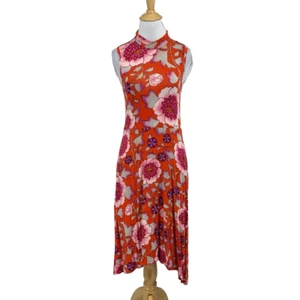 Maeve Dress Womens XS Extra Small Multi Floral Mock Neck Pocket Anthropologie - Picture 1 of 14