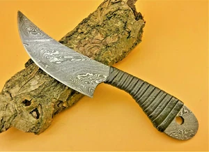 Mittelalter Messer-Wikingermesser-Damaststahl-Handgeschmiedet-Lederschutz-(TM17) - Bild 1 von 4