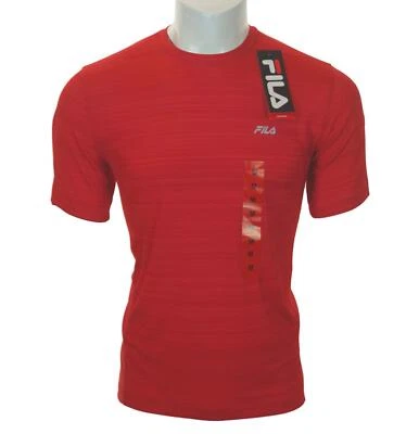 New Men's Fila Hyper Crew Performance Tee T Shirt Moisture Wicking Gym Training - Image 1 of 3