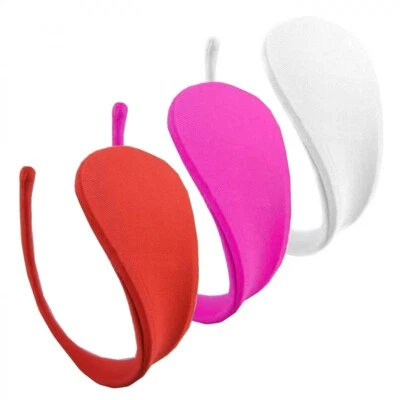 3er C-String Set Donne Tinta Unita Mutandine Mini Micro Bikini Mutande Lingerie - Immagine 1 di 4