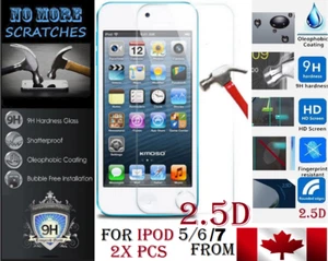 2X 2.5D 9H Premium REAL Tempered Glass For Apple ipod 7 5 6 Screen Protector 2 - Photo 1 sur 6