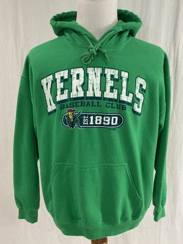 Cedar Rapids Kernels MiLB - Green Hoodie Hooded Sweatshirt - Men's Large Cover
