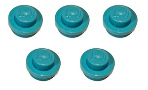 5 New LEGO Medium Azure 1x1 Round Plates 6141 rounded circle stud blue - Picture 1 of 6