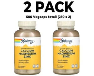 2 PACK, Calcium Magnesium Zinc, 250 VegCaps each (500 total!) - Picture 1 of 3