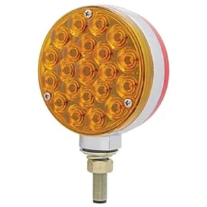 42 LED Round Double Face Amber / Red Pedestal Turn Signal Light With Bubble Lens - Bild 1 von 3