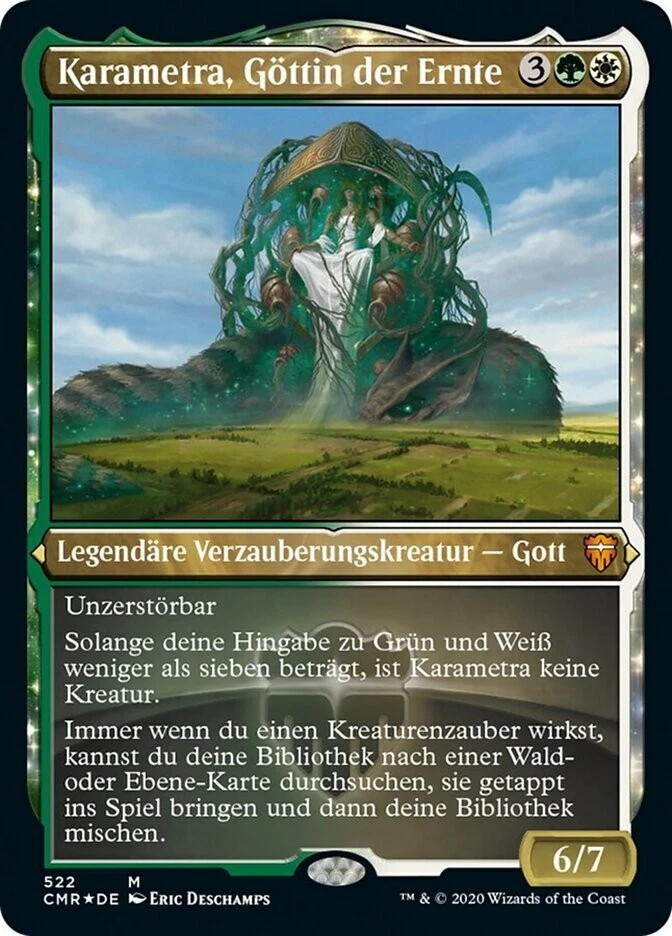 1X NM Karametra God of Harvests (Karametra, Göttin der Ernte) Etched Foil GERMAN - Image 1 of 1