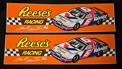 Lote de calcomanías adhesivas Nascar Mark Martin Reese's Racing/Valvoline Race Car #6 nuevo en stock Foto 1 de 4