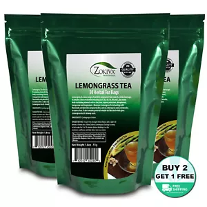 Bustine di tè alla citronella confezione da 3 (90) tisane completamente naturali, premium senza caffeina - Foto 1 di 7