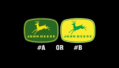 Calcomanía adhesiva emblema verde o amarillo histórico redibujado John Deere 1956 vintage Foto 1 de 4