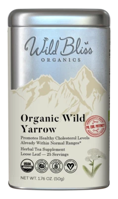 Té orgánico de milenrama silvestre - Té de hierbas sin cafeína - Potencia de farmacopea Foto 1 de 4