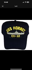 US Navy Hat USS Hornet CV-12 Men's Embroidered Patch Cap Navy Blue