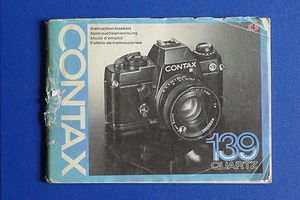 CONTAX 139 INSTRUCTIONS-ORIGINAL - Picture 1 of 1