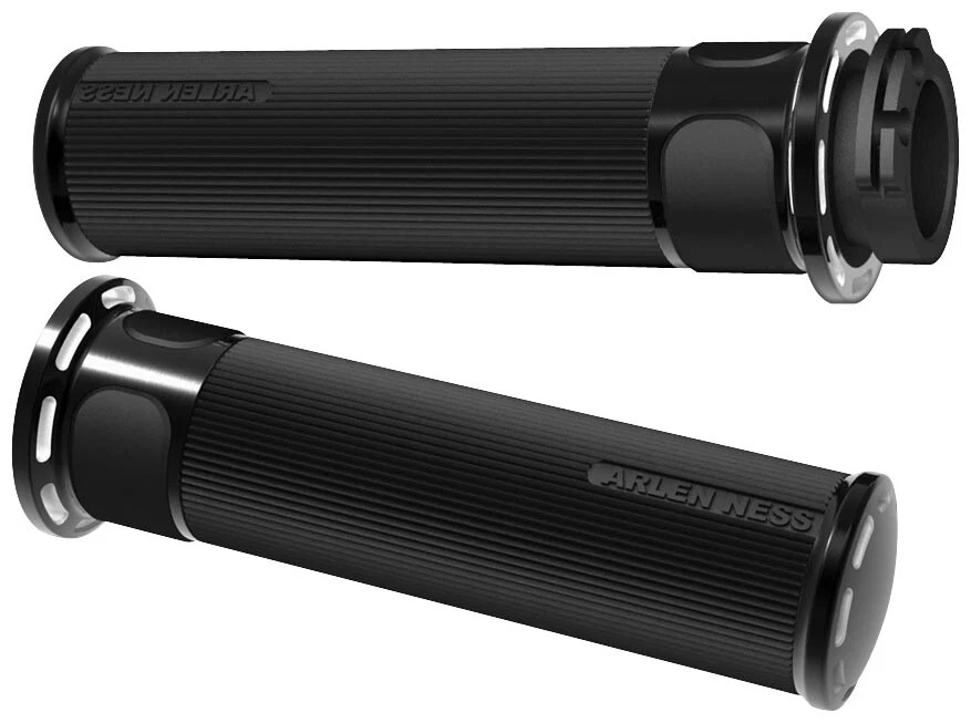 Empuñaduras negras Arlen Ness Fusion Series Harley Touring Softail Dyna FXR SPORTSTER  Foto 1 de 1