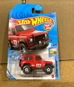 Land Rover Defender 90 (rojo)/paquete dañado* Hot Wheels nuevo de fábrica - Imagen 1 de 2