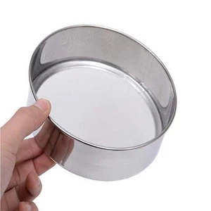 6 inches Stainless Steel Professional Round Flour Sieve Strainer 40m mesh - Picture 1 of 6