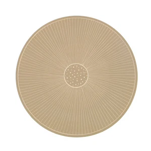 Plato redondo decorativo - cerámica hecha a mano - beige moderno - grande 13,7" 35 cm - Imagen 1 de 3