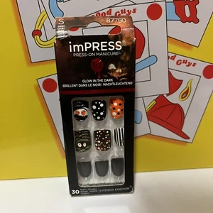 KISS imPress Press-On Manicure Limited Edition Glow in the Dark SHORT 30ct 87750 - Picture 1 of 4
