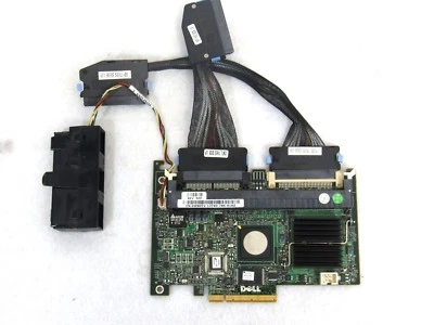 Dell 0WX072 0tu005 PERC 5i SAS Raid Controller PCIe x8 Card 66-2 - Image 1 of 2