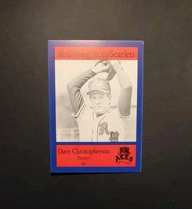 1985 Red Wing Aces Scarlets DAVE CHRISTOPHERSON - Picture 1 of 2