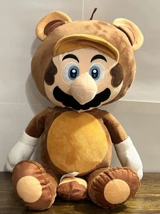 2021 Nintendo Super Mario 24" Tanooki Suit Raccoon Mario Plush Stuffed Toy - Picture 1 of 7