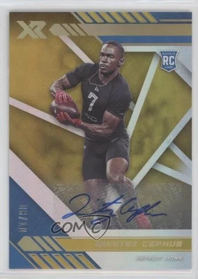 2020 Panini XR Rookie Gold Auto /10 Quintez Cephus #175 Rookie Auto RC - Image 1 of 2