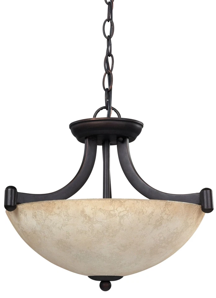 ICH375A03RA14 3 Light Warren Dual Large Pendant Light Fixture, Bronze - Изображение 1 из 1