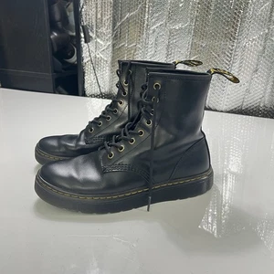 Dr. Martens Zavala Men Size 8 / Women Size 9 Black Leather Combat Boots - Picture 1 of 13