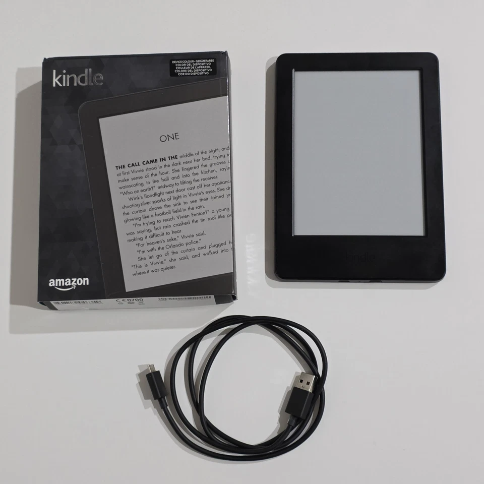 Amazon Kindle 7th Gen Wi-Fi E-Reader Model WP63GW with Box & USB Charger Cable - Image 1 of 4