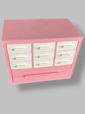 Vintage Pink Storage Box Aero-Mills Divided Drawers Perfect Size Extra Special! - Image 1 of 4