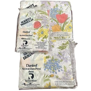 Juego de 3 fundas de almohada planas irregulares de jardín florales de colección dobles nuevas - Imagen 1 de 6