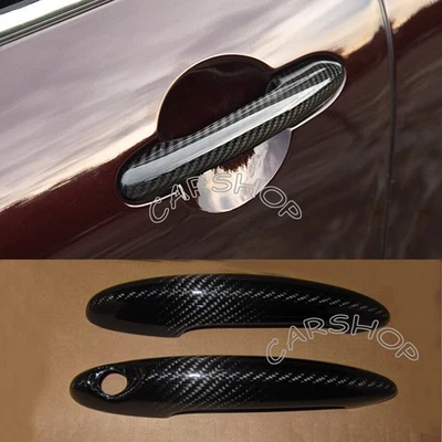Cubierta de manija lateral de puerta de fibra de carbono real para MINI Cooper R55 R56 R57 R58 R59 R60 Foto 1 de 4