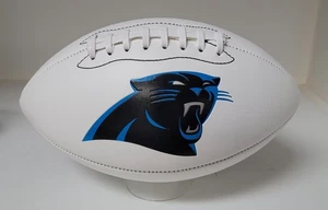 Carolina PANTHERS Logo FOOTBALL Full-Size White Panel Autograph NFC NFL - Picture 1 of 2