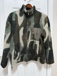 Armani Exchange Reversible Sherpa Camo Full-Zip Blouson Jacket (Size M). - Picture 1 of 14