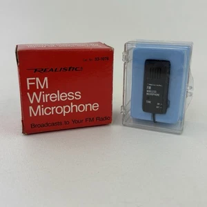 Vintage Realistic 33-1076 FM Wireless Microphone Radio Shack Broadcast to Radio - Picture 1 of 5
