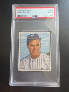 1950 Bowman Hank Bauer PSA 2 - Picture 1 of 2