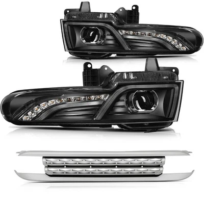 Conjunto de faros izquierdo+derecho para Toyota FJ Cruiser 2007-2015 negro Foto 1 de 4